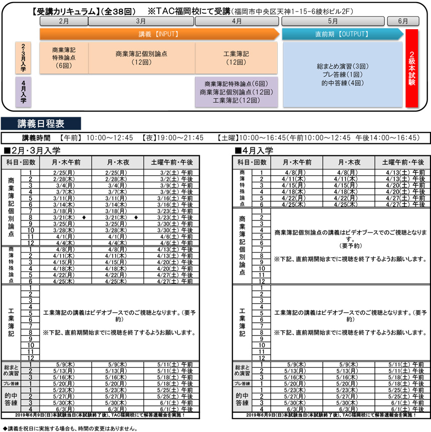 受講カリキュラム・講義日程